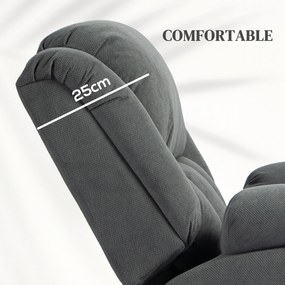 HOMCOM Fotoliu de Ridicare și Înclinare cu 2 Buzunare și Telecomandă, Gri | Aosom Romania