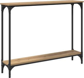 vidaXL Masă de consolă cu raft Stejar Artizanal 100 x 22,5 x 75 cm