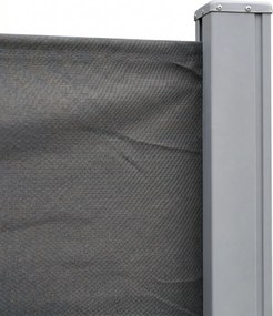 Outsunny Copertină Laterală Retractabilă cu Mâner, 300x160 cm, Gri | Aosom Romania