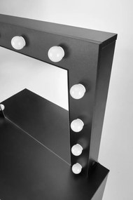Masuta de toaleta Hollywood negru – H140 cm