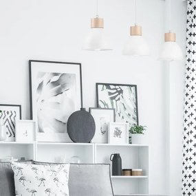 Lustră pe cablu NICO 3xE27/60W/230V albă