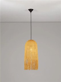 Lustra suspendata stil natural ratan galben VENA