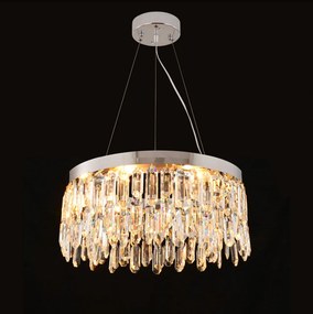 Candelabru cristal Led cu Telecomanda, Elit's, Ayala II, 50W Argintiu