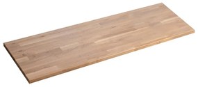 Blat sub chiuvetă în culoare naturală din lemn de stejar 140x36 cm Woody – Sapho