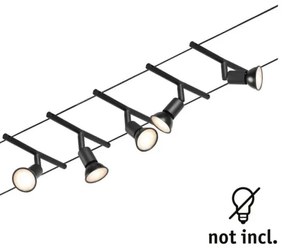 Paulmann 94446 - Set 5x GU5,3/10W spot SALT 230V negru