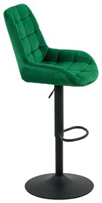 Scaun Bar Catifea ABS 145 Verde - Confortabil, Reglabil, Stabil
