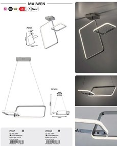 Lustra LED suspendata stil minimalist Malwen