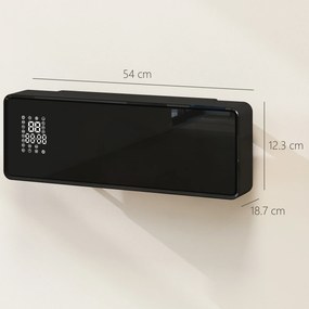 HOMCOM Aerotermă de perete cu Telecomandă, Negru | Aosom Romania