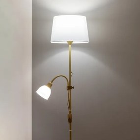 Brilagi - Lampadar CERIA 2 în 1, 1xE27/100W/230V + 1xE14/25W, auriu/alb