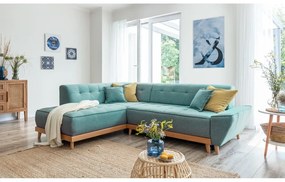 Colțar turcoaz extensibil (cu colț pe partea stângă ) Dazzling Daisy – Miuform