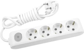 Prelungitor 4 prize 1.5 metri + intrerupator X-tendia Panasonic, Alb
