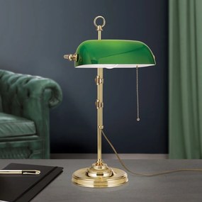 Veioza/Lampa de masa stil clasic HARVARD H-53cm alama/verde