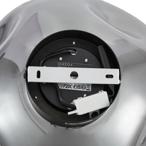 Plafonieră de design neagră cu sticlă fumurie - Gemma