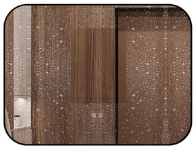 🪞 Oglindă LED cu Touch și Funcție Dezaburire – Ramă Negru, 80x60 cm, Model J187-8060 Smack