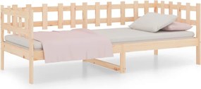 vidaXL Pat de zi fără saltea, 90x190 cm, lemn masiv de pin