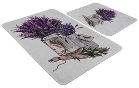 Covorașe de baie mov/gri-deschis 2 buc. 60x100 cm Purpura – Foutastic