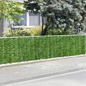 Paravan pentru balcon verde din plastic 300x100 cm Ivy – Maximex