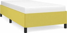 vidaXL Cadru de pat, verde, 90x190 cm, material textil