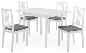 vidaXL Set mobilier de bucătărie, 5 piese, alb, MDF