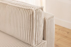 Colțar Solvero Mini cu funcție de dormit, stânga - pluș bej deschis Tilia 01