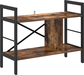 vidaXL Raft pentru cărți Stejar fumuriu 75 x 30 x 58,5 cm