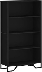 vidaXL Bibliotecă, negru, 80x31x137,5 cm, lemn prelucrat