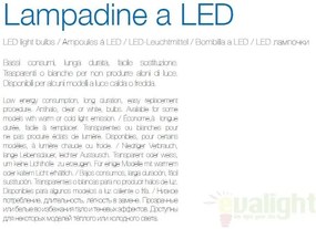 Bec LED E27 8W GLOBO D95 TRASPARENTE 3000K 101323