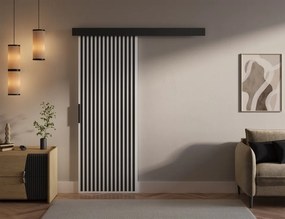 Ușă glisantă Perion – 76x1.6x205 cm – Alb / Negru