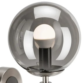 Aplică ROLLO 1xE14/5W/230V crom mat/fumuriu