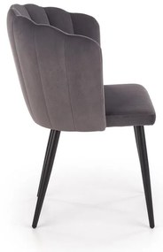 Scaun de bucaterie Bernita, gri/negru
