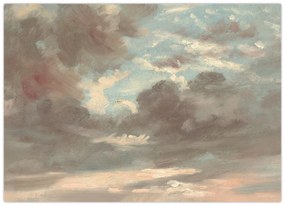Tablou pe sticlă - John Constable, Cloud Study Stormy Sunset, reproducere (70x50 cm)