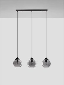 Lustra cu 3 pendule modern PALMER fumuriu