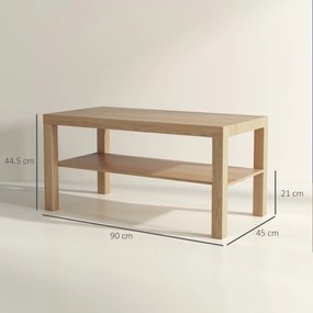 HOMCOM Tavă Cafea Modernă Noce 90x45 | Aosom Romania