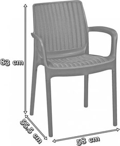 Scaun de grădină Bali mono, maro whisky