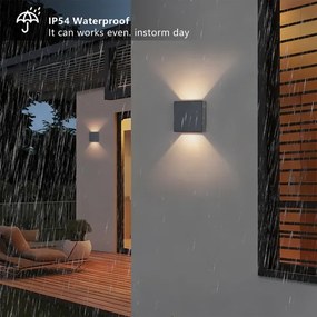 Brilagi - Aplică de perete LED pentru exterior DOUBLERAY LED/6W/230V antracit IP54