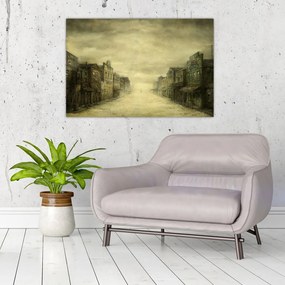 Tablou - Oraș colorat, abstracție (90x60 cm)