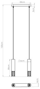 Lustră pe cablu Sollux SL.1687 LAMI 2xGU10/10W/230V alb