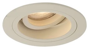 Set de 6 spoturi încastrate moderne bej GU10 50mm rotative și înclinabile - Chuck