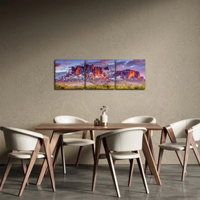 Tablou - Munții din Arizona (cu ceas) (90x30 cm)