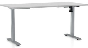 Masa inaltime reglabila OfficeTech A, 160 x 80 cm, bază gri, gri deschis