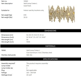Aplica de perete LUX design decorativ Creten
