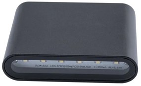 Aplică perete exterior LED FLOW 2xLED/3W/230V IP54 negru