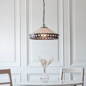 Endon 112196 - Lustră cu lanț Tiffany FARGO 1xE27/60W/230V Ø 41,5 cm