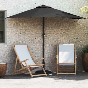 vidaXL Parasol de Grădină Negru 294 x 150 x 224 cm țesătură