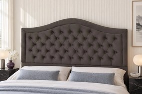 Pat tapițat din catifea Solaria 140×200 cm, gri închis, cu ladă de depozitare