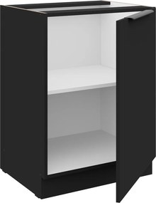 Dulap inferior, negru, SIBER 60 D 1F BB