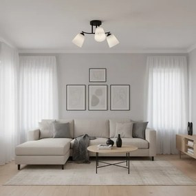 Plafonieră PAFOS, 3xE27, 15W, 230V, negru