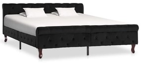 vidaXL Cadru de pat, negru, 160 x 200 cm, catifea