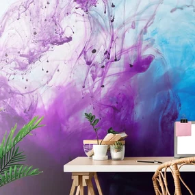 Tapet abstracție magică violet-albastră