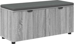 vidaXL Bancă pentru hol cu pernă cu raft Sonoma gri 100 x 38 x 46 cm